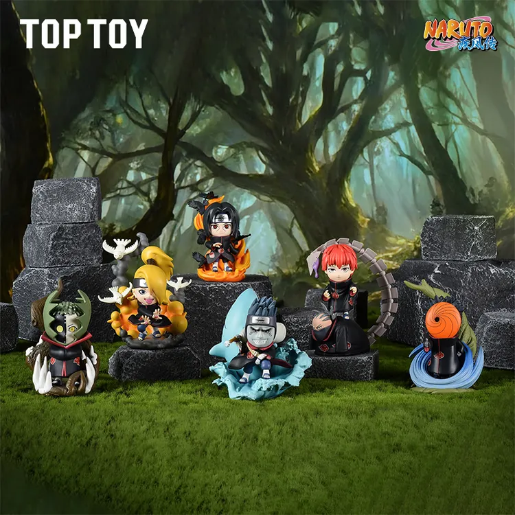 TOPTOY正版火影忍者晓组织盲盒第一弹潮玩手办盲盒送男朋友礼物