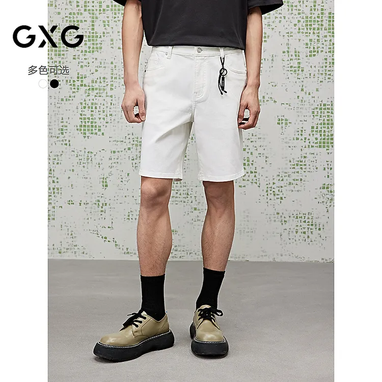 [商场同款]GXG 双色直筒牛仔短裤休闲男裤25夏新品#G25X252012