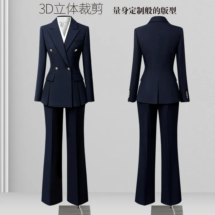 西装套装女春秋职业修身气质面试OL商务正装通勤售楼部酒店工作服