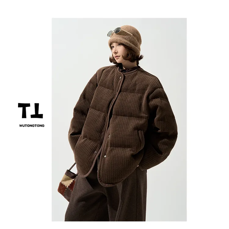 现货【糖艺吹塑】冬季新款加厚棉服女韩版休闲保暖棉袄上衣62927