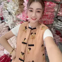 【YYJ新】2025新疆长绒棉花女 复古文艺中国风马夹单排扣马甲秋冬季
