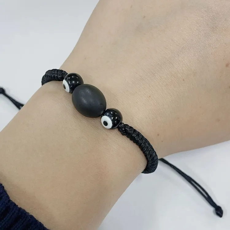 黑石头纯手工编织手链