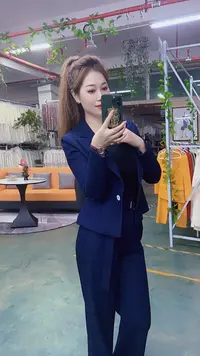 一姐【20630藏青套装】财阀千金ins网红洋气后妈裙