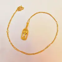 56#足金999 黄金5G如意全金套链