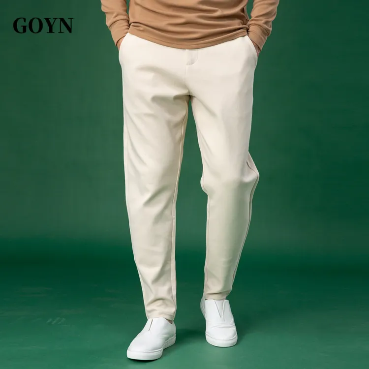 GOYN2025秋季纯色潮流男士大码宽松百搭直筒时尚男装简约休闲长裤