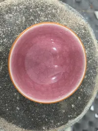 冰晶粉冰裂纹茶杯粉色主人杯