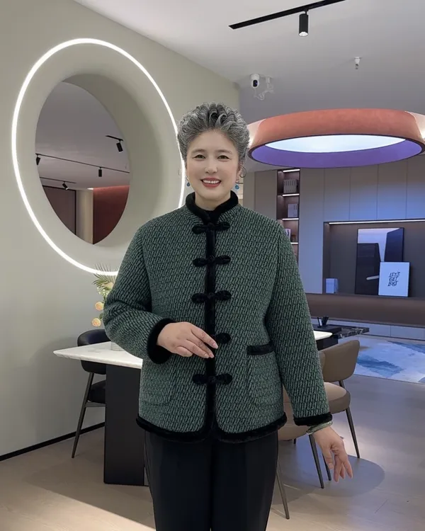 厚款民族风宽松型中老年女装棉衣冬装棉袄女装