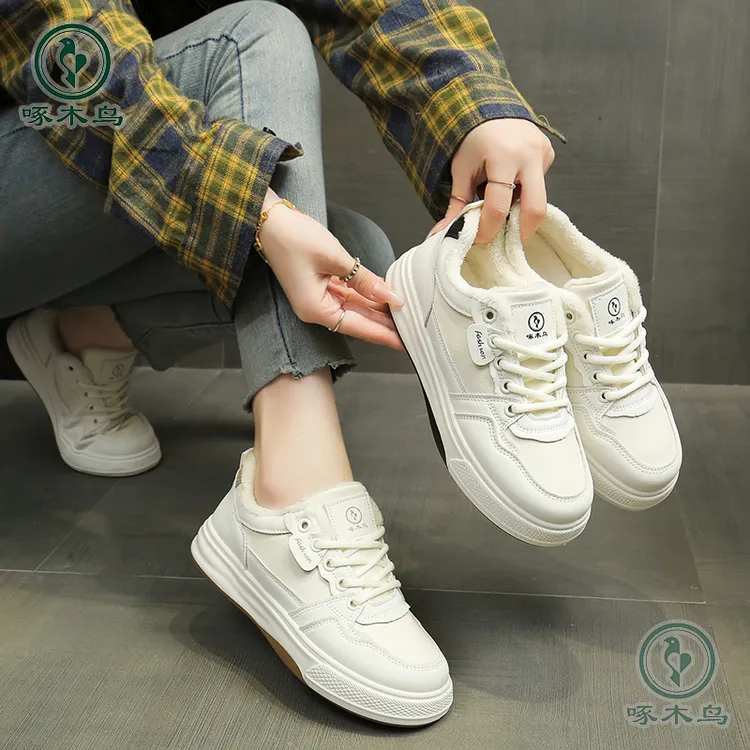 【啄木鸟1】品牌秋冬款平底小白鞋网红厚底ins韩版潮鞋6288