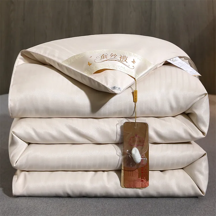 【品牌撤柜专享】100%全棉桑蚕丝加厚保暖秋冬被春秋被二合一子母被
