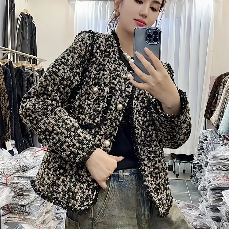 秋季新款大码女装时尚气质小香风名媛高级感短外套