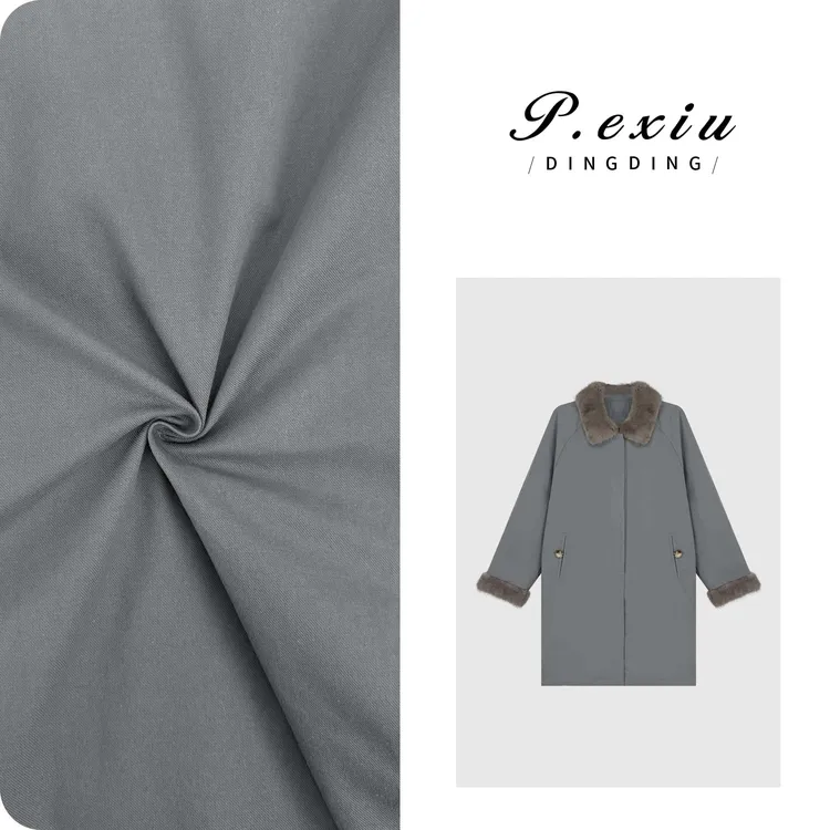 白鹅绒进口青根貂拼接工装风长款羽绒服 TW1101