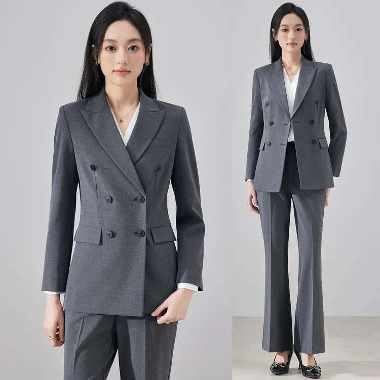 灰色西装外套女2025新款秋季面试正装高端经理工作服职业西服套装