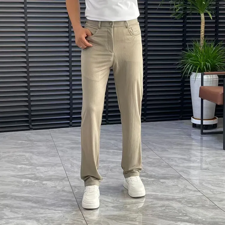 张先生欧货•9001夏款男士轻奢净版薄款商务休闲百搭直筒休闲裤