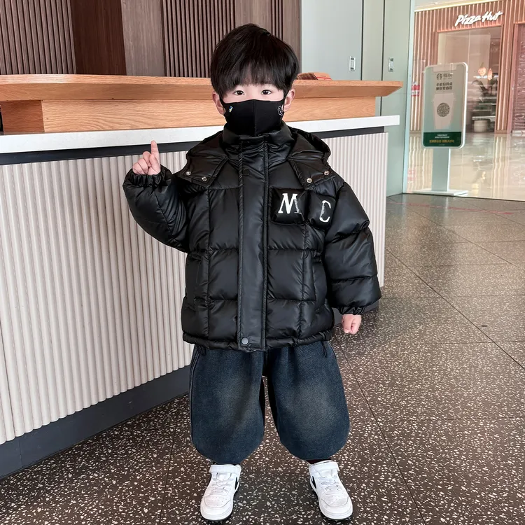 儿童冬装羽绒棉服韩版2025冬季新款潮宝宝加厚面包服男童加绒棉袄