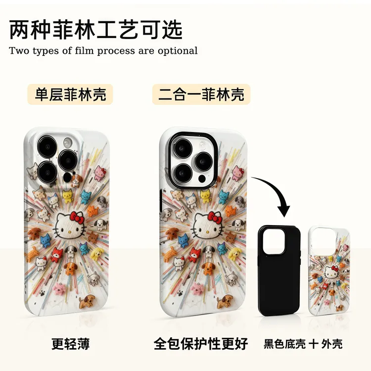 爆炸KT适用苹果16promax华为小米vivo oppo荣耀手机壳菲林