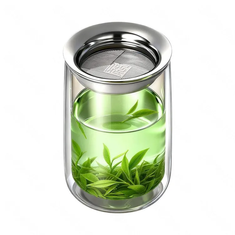 高档A过滤泡茶壶玻璃单壶茶水分离杯懒人茶具双层办公室泡茶神器商品图