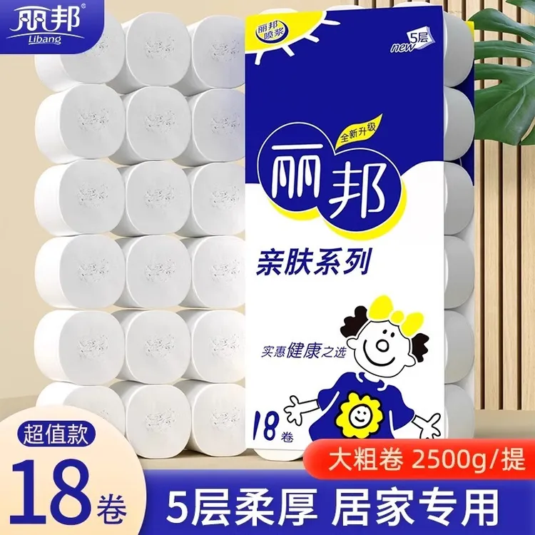 丽邦卷纸卫生纸家用大卷纸巾厕纸无芯卷筒纸手纸厕所用纸厂家批发