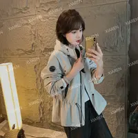 XIAREN【收腰冲锋衣】新款女款外套休闲百搭时尚冲锋衣修身日常通勤