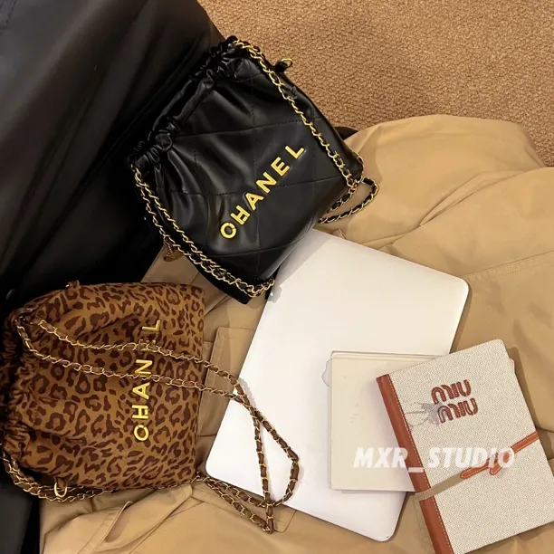 【心动垃圾袋】小香风包包女高级感小众链条包迷你斜挎小包水桶包