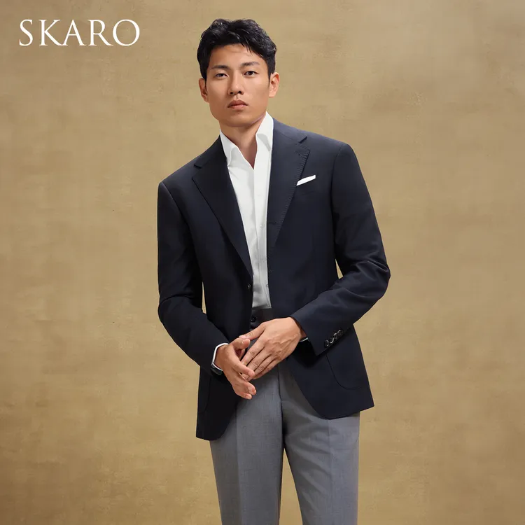 【雷军同款】SKARO布雷泽商务休闲西装外套男纯羊毛西服修身单西