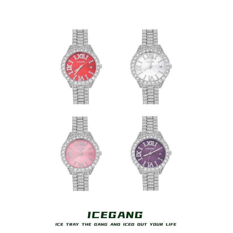 ICEGANG罗马小号满钻手表男女情侣手表首饰满天星腕表时尚镶钻