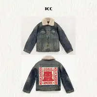 3CC【意式复古】设计师联名牛仔棉服羊羔毛可拆卸领口外套81029