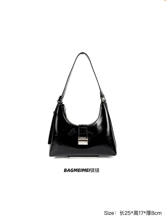 【镁镁皮具气质轻奢】3999月牙包腋下包法棍包单肩爆款2025新款女包