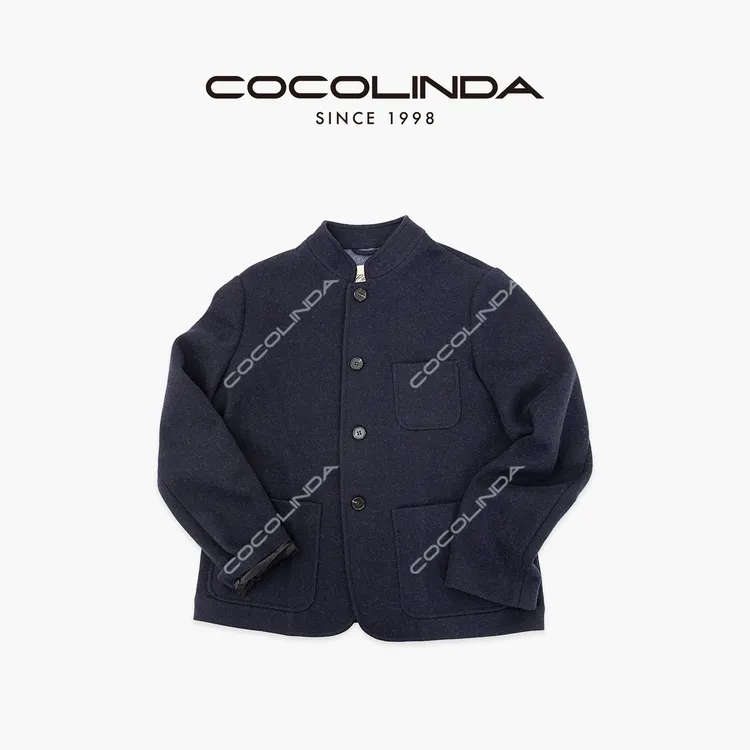 COCOLINDA| 绵羊毛新中式复古立领老钱风加厚短款外套C3628