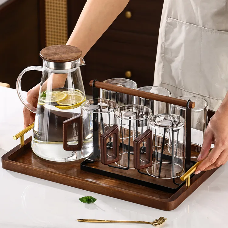 家用茶杯6只装客人杯子男士泡茶专用绿茶杯2025新款玻璃水杯套装