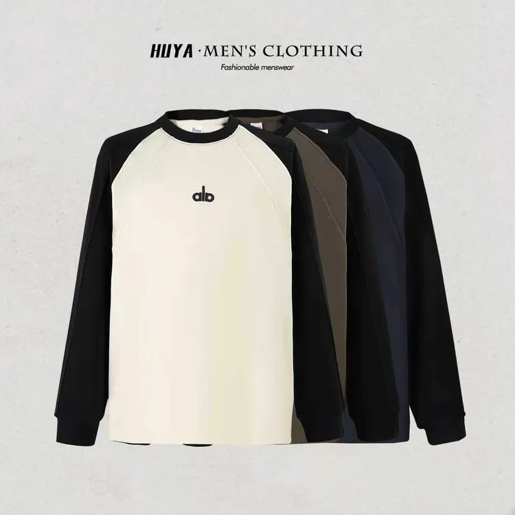 虎牙兄弟男士卫衣2025冬季撞色设计炽芯双面德绒保暖打底衫Z6320