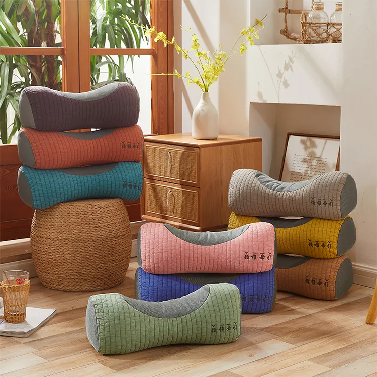 艾洛琳全荞麦枕头纯棉单人可拆洗硬枕加高颈椎专用枕芯家用护颈枕