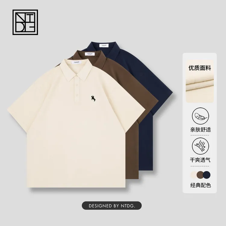夏季休闲POLO衫刺绣战马短袖  66780