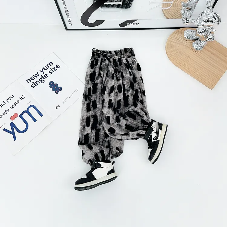 男童裤子薄款宽松休闲裤防蚊长裤儿童洋气潮 CXF3690悠悠童话童装