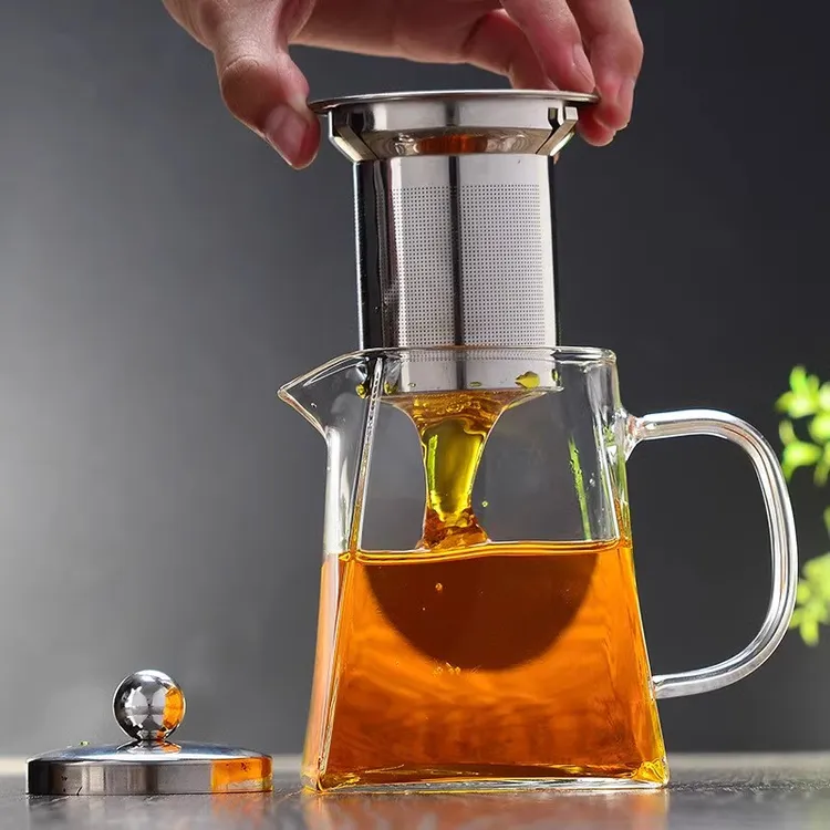 玻璃公道杯带茶漏过滤茶水分离分茶器大小号加厚玻璃公杯泡茶杯