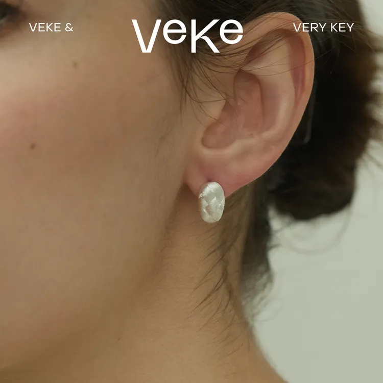 VEKE 合金耳饰 「清霄云」耳钉轻奢小众设计感耳环气质法式耳饰