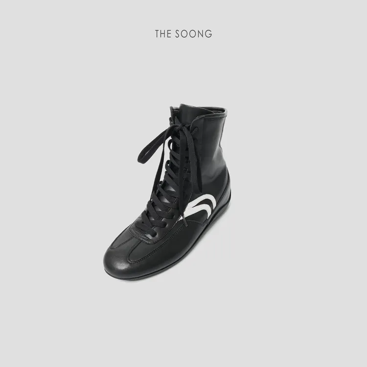 THESOONG|"拳击靴"经典牛皮精工缝线柔软百搭高筒德训靴HWXZ7688