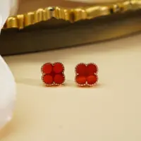 【小北好物】S925银玛瑙耳钉【约8*8mm】-2QH10X878