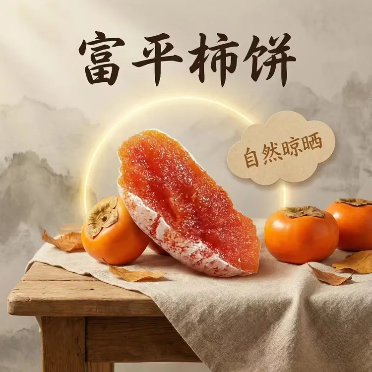 【马有铁专属】陕西富平头茬流心吊柿饼独立包装软糯香甜自然晾晒