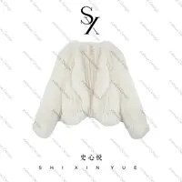 【悦悦专属】秋冬新款时尚气质韩版显瘦毛毛短款外套Y904