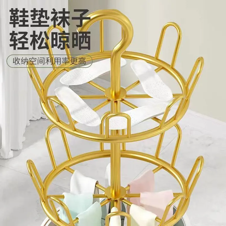 多功能晒鞋架不锈钢加粗家用室外阳台拖鞋凉鞋架多层旋转挂鞋TTY