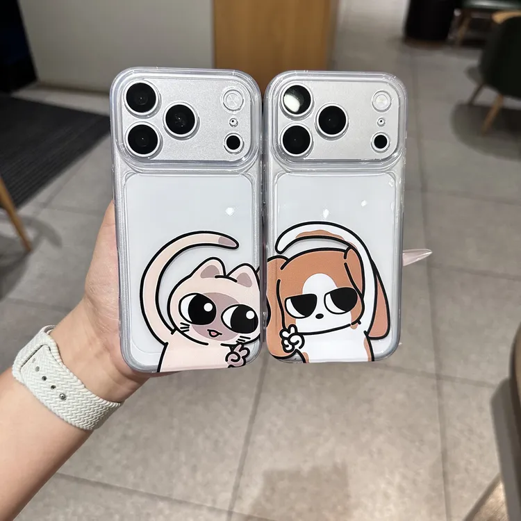 趣味暹罗厘普多栋比心情侣适用iPhone17/16pro透明手机壳国产型号