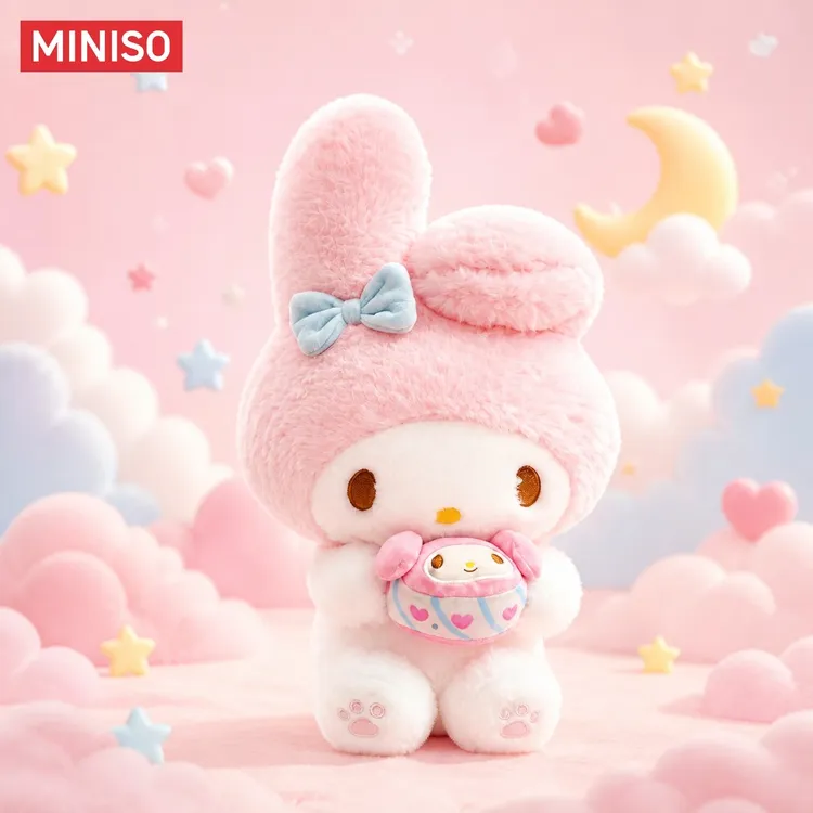 名创优品HelloKitty美乐蒂夹心饼干毛绒玩偶娃娃公仔生日礼物女生