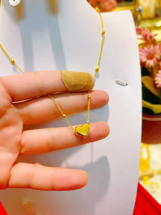 合金项链 0.15g 心心项链 