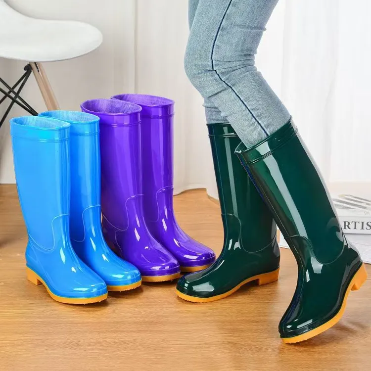 高筒防滑加绒棉雨鞋雨靴防水鞋桶胶鞋套鞋水靴女成人厨房保暖冬季