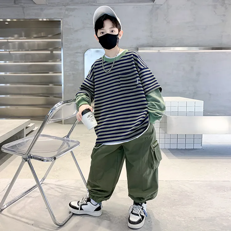 MK&UR.BV儿童装男童秋装套装25新款秋季大童男孩运动卫衣酷帅气潮