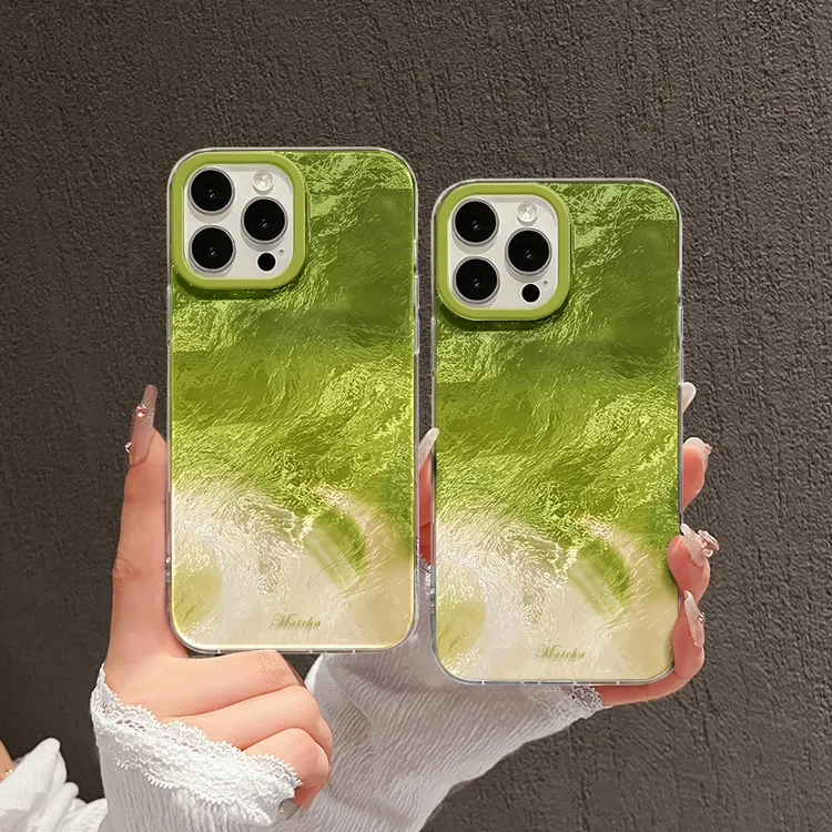 抹茶晕染适用苹果16pro手机壳iPhone15漩涡IMD华为p60小众荣耀300