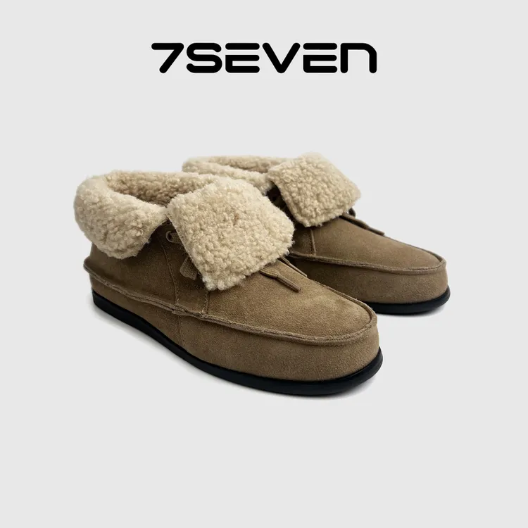 「小豆豆」休闲风时尚雪地靴秋冬加厚韩版保暖防臭低帮冬季加绒