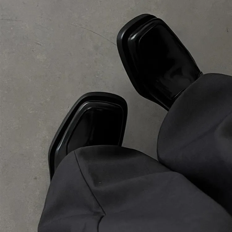 cleanfit德比鞋黑色方头皮鞋男女乐福鞋厚底增高英伦风情侣通勤鞋