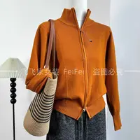 飞飞家~露家韩版定制！！双拉链 超修身显瘦#针织衫Y9080橘