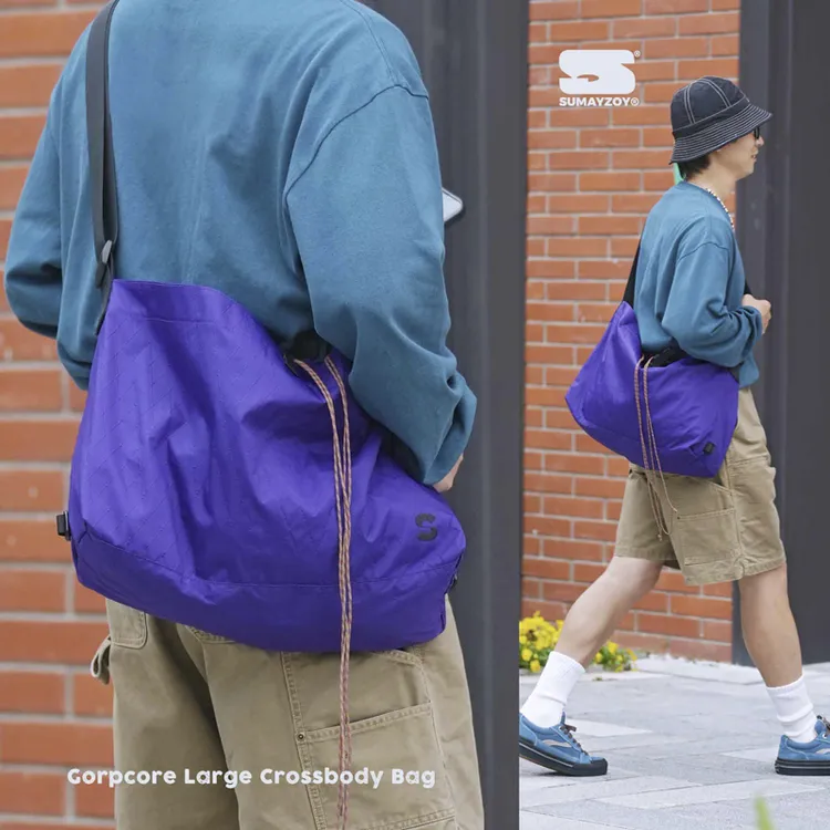 SUMAYZOY抽绳包轻便束口轻量化旅行单肩包山系户外机能运动斜挎包